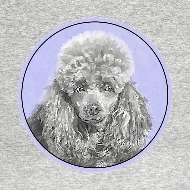 Poodle Miniature Toy Silver Gray Blue by Alpen Designs